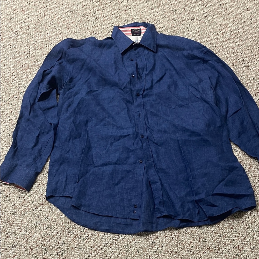 Paul & Shark Denim Blue Shirt with Red Accents